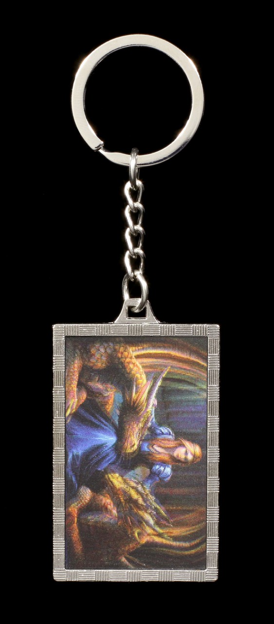 3D Keyring with Dragons - Fierce Loyalty