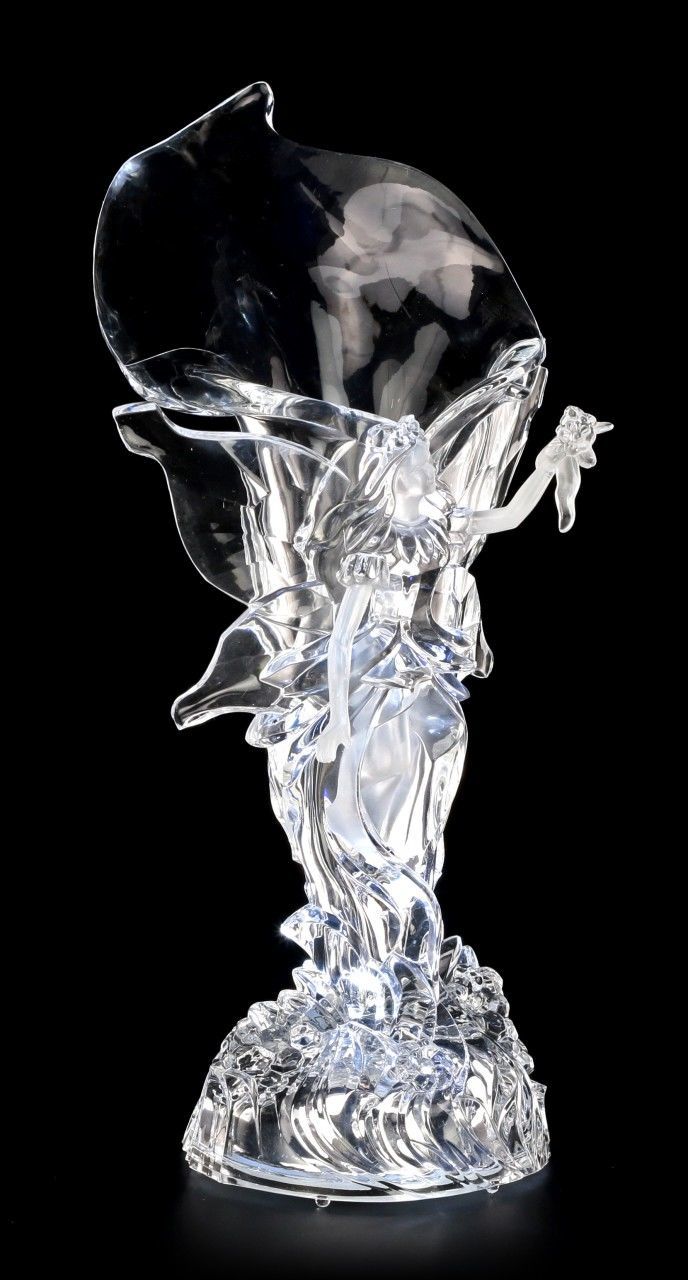 Acrylglas Elfen Vase LED - Tamesis mit Blumenstrauß