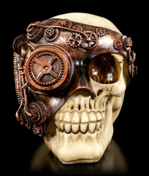 Totenkopf mit Steampunk Maske - Monocle Man