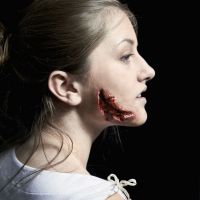 Latex Face Part - Gaping Wound