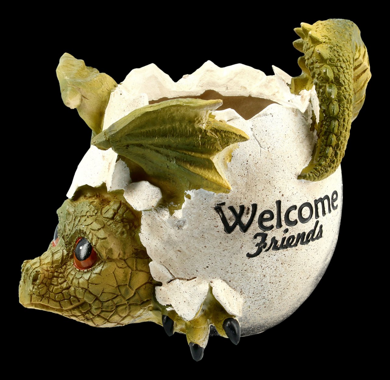 Drachen Blumentopf - Welcome Friends