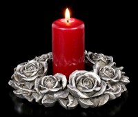 Wall Plaque and Candleholder - Black Rose