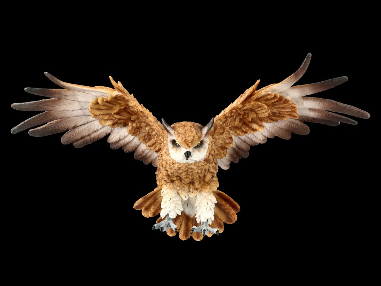 Wall Plaque - Long-Eared Owl in Flight