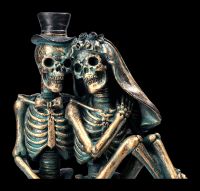 Cuddling Skeleton Shelf Sitter - Love Never Dies