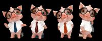 Dekofigur Schwein - Büro Schweinchen 4er Set