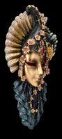 Venezianische Maske - Charm Flower bunt