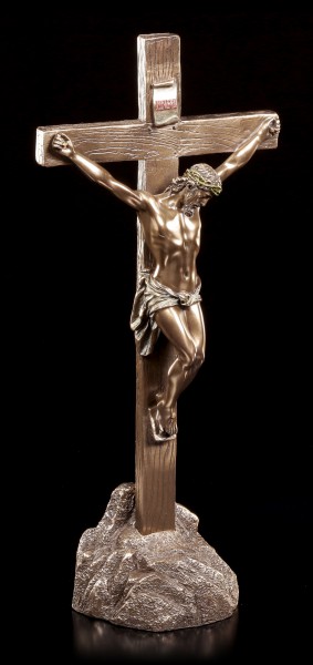 Crucifix with Rock - Jesus on Cross