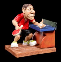 Table Tennis Player Figurine at Serve - Funny Sports