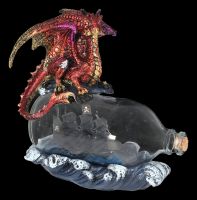Dragon Figurine with Ship in a Bottle - The Voyage