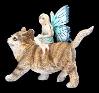 Fairy Figurine - Feline Freedom riding Cat
