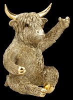 Highland Cow Wine Bottle Holder – Gold-coloured