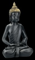 Schwarze Buddha Figur - Lotussitz