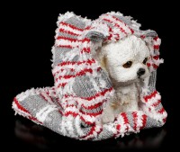 Dog Figurine wrapped in Blanket