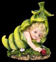 Fairy Figurine - Baby Fairy Lala in a Leaf