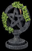 Rückfluss-Räucherhalter Wicca - Pentagramm mit Efeu