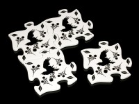 Alchemy Jigsaw Coaster Set - Black Raven and Rose