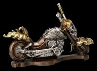 Skeleton Motorcycle Figurine - Pedal to the Metal