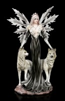 Dark Fairy Figurine with Wolves