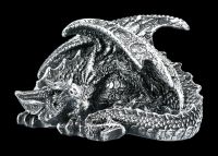 Dragon Figurine Set of Two - Silver Nightstar