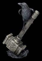 Raven Figurine on Thor's Hammer