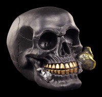 Skull Schädel Romantik Gothic Figur Deko Totenkopf Black Rose Death 