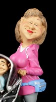 Funny Family Figurine - Mother with Buggy