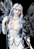 Large Fairy Figurine - Adica with little Dragon