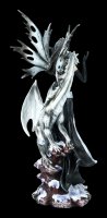 Elfen Figur Bettina mit weißem Drachen