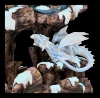Dragons Wisdom Statue Fantasy Dragon Deko Schnee Drachen Figur 