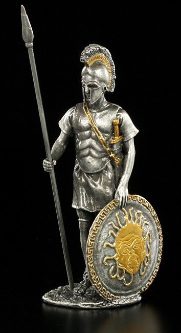 Greek Warrior Figurine - Pewter