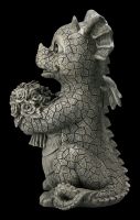 Garden Figurine - Dragon with Bouquet