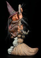 Witch Sisters Figurine with Besom