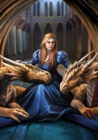 Greeting Card with Dragons - Fierce Loyalty