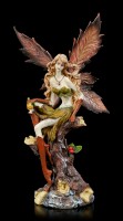 Elf Figurine - Silva sits on Tree Stump