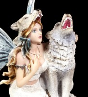 Elfen Figur - Lislya mit Schnee Wolf