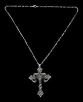 Halskette Totenkopf - Kreuz des Baphomet