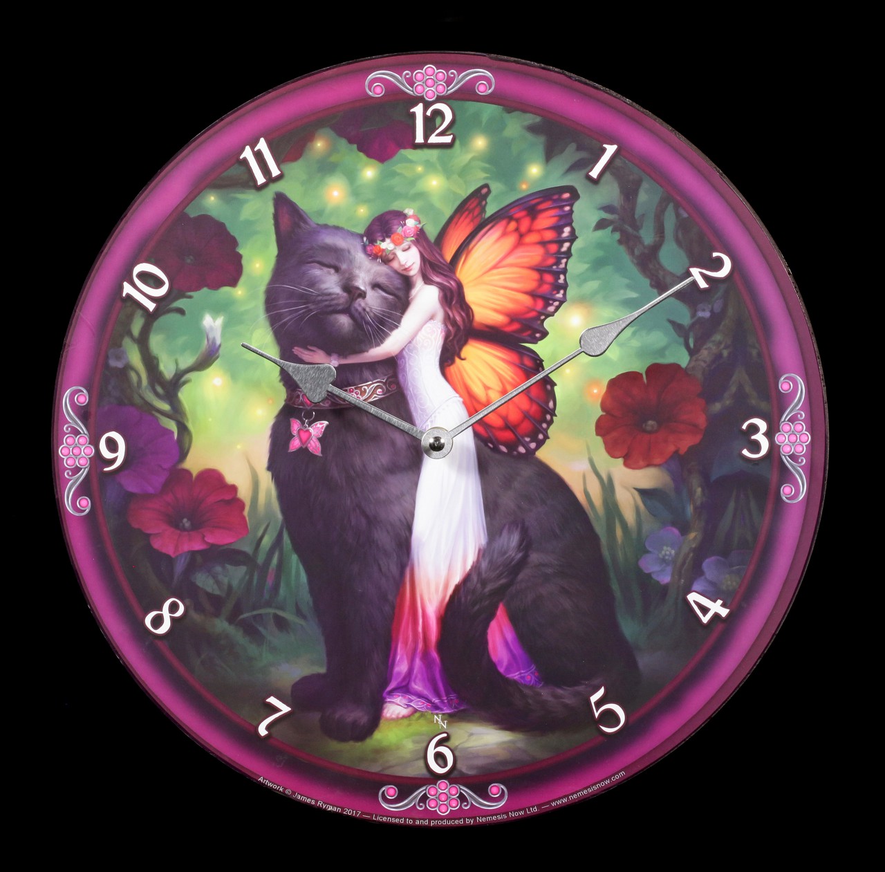 Wall Clock - Cat & Fairy