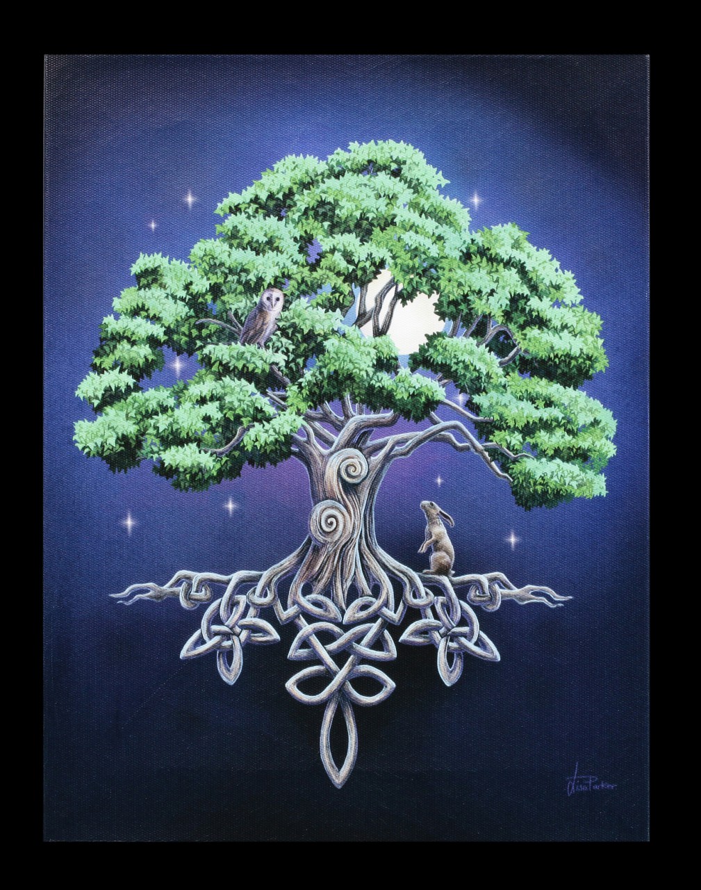 Kleine Leinwand mit Lebensbaum - Tree of Life