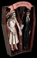 Skelettfigur - Brautpaar im Sarg