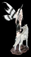 Elfen Figur - Aislin mit Traumfänger und Wolf