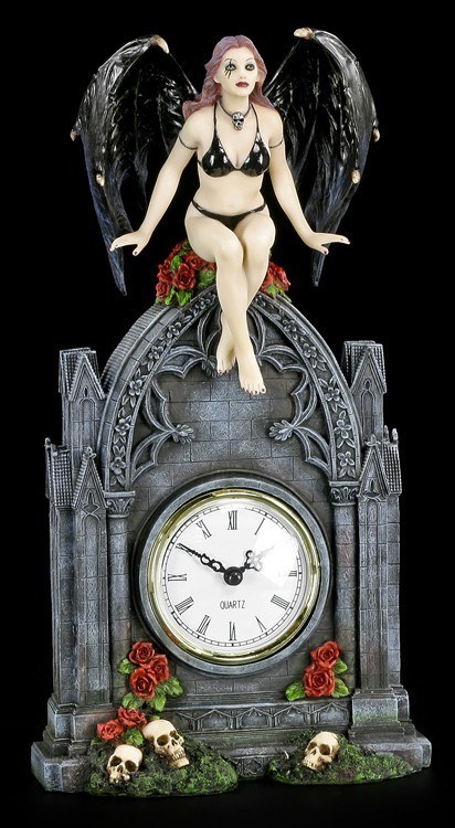 Table Clock - Vampiress Dark Angel