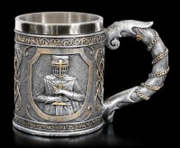Tankard - Crusader holds Sword - silver colored