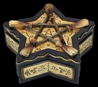 Schatulle - Hexenbesen Pentagramm