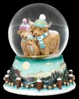 Highland Cow Schneekugel - Winter