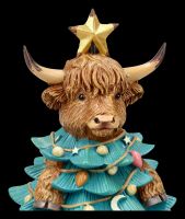 Highland Cow Weihnachtsbaum-Figur - Winter