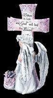 Angel Figurine with Cross by Jessica Galbreth