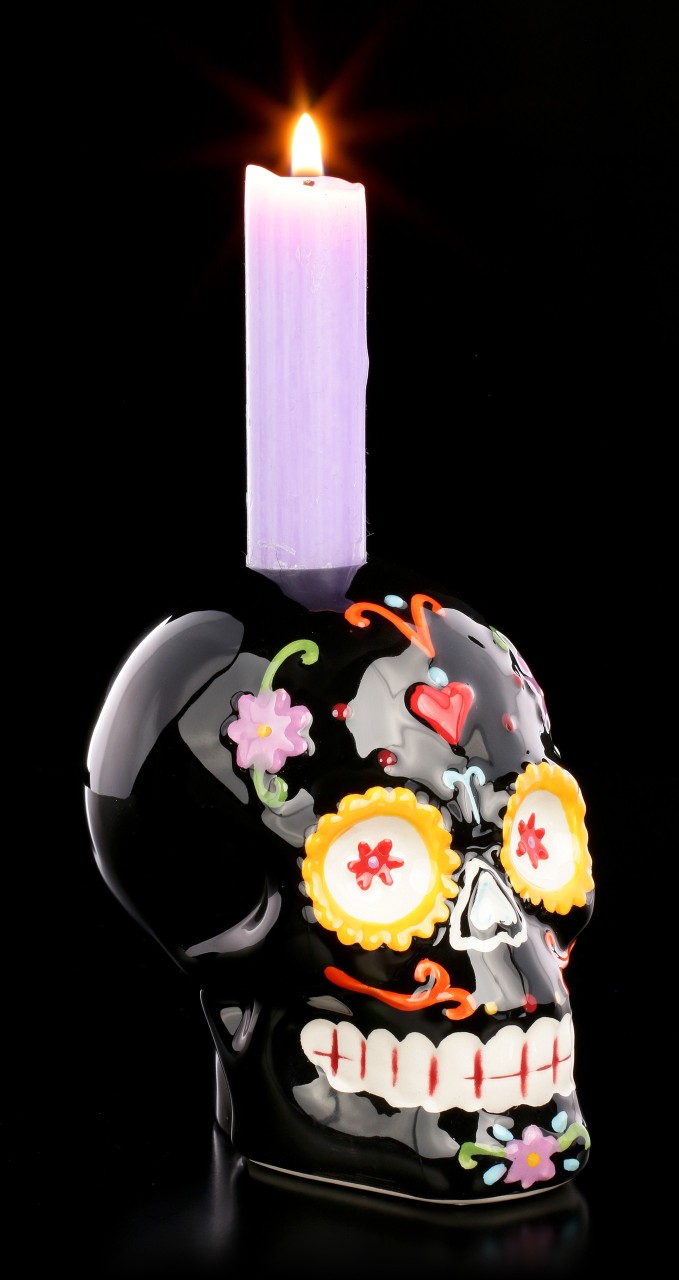Skull Candle Holder - Sugar Carnival