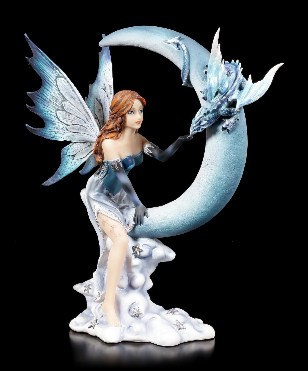 Fairy Figurine - Lunazura on Crescent Moon