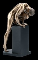 Male Nude Figurine - Climbing on Pedestal
