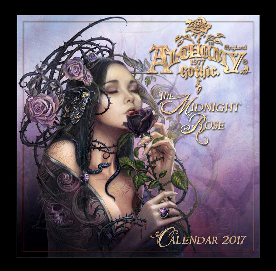Offizieller Alchemy Gothic Kalender 2017 - The Midnight Rose